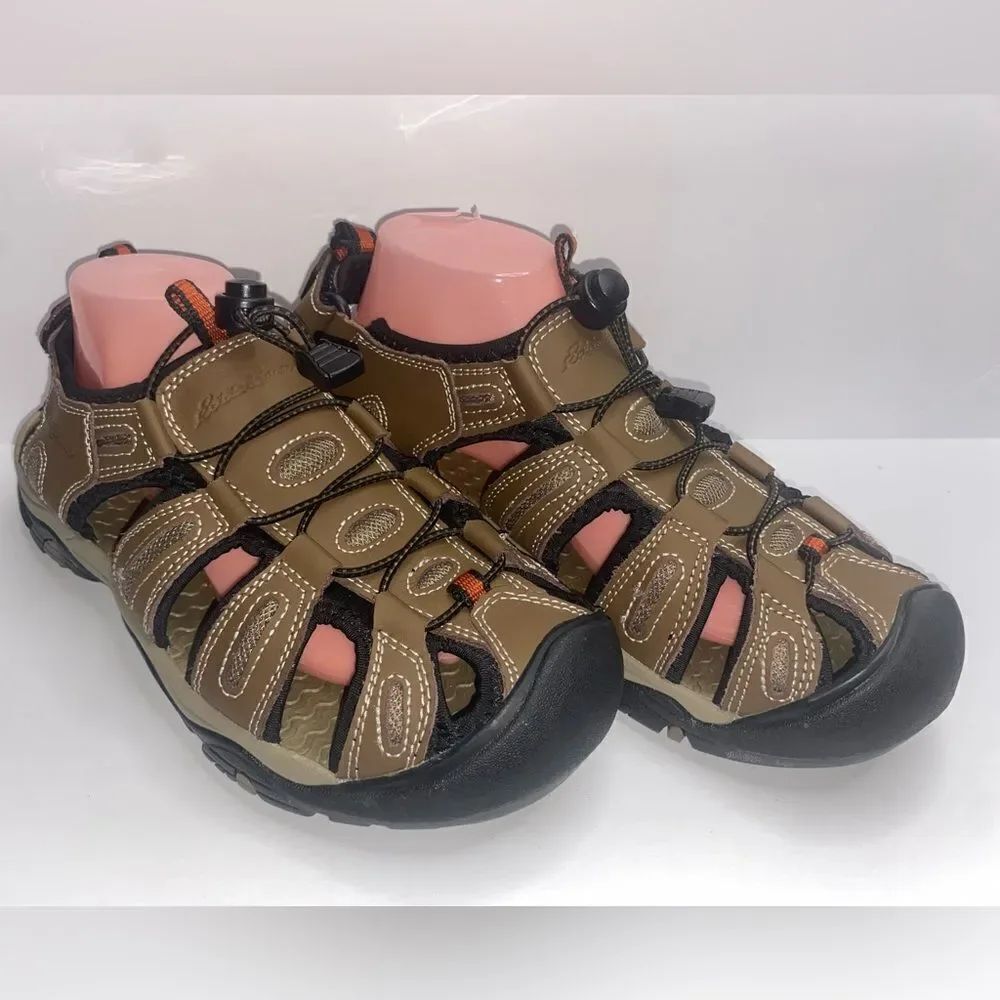 Eddie Bauer Tommy Leather Hiking Fisherman Closed Sandals Shoes Men's Size 9M